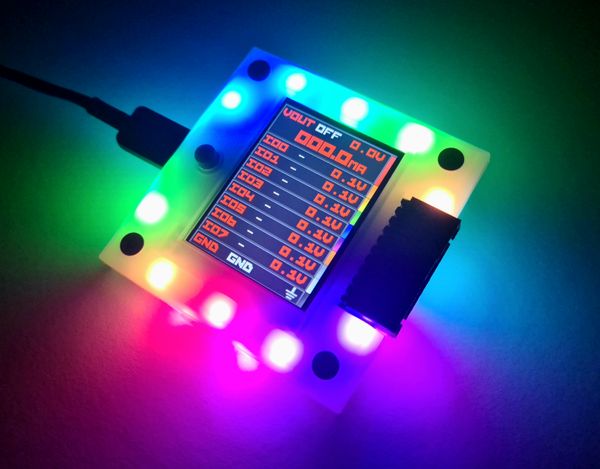 Bus Pirate connected to a circuit board